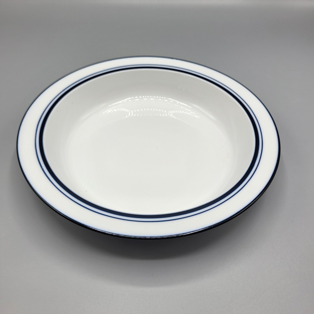 Dansk Bistro Soup Cereal Bowl Christianshavn Blue White Porcelain 8" Blue #2
